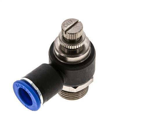 L-stuk Regelventiel 12 mm - G1/2'' Regeling-Uit Messing/Nylon