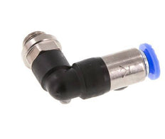 6mm & G1/8'' Zelfsluitende L-insteekkoppeling Vernikkeld messing/PBT buitendraad 0-10 bar [2 Stuks]