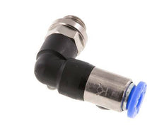 6mm & G1/8'' Zelfsluitende L-insteekkoppeling Vernikkeld messing/PBT buitendraad 0-10 bar [2 Stuks]