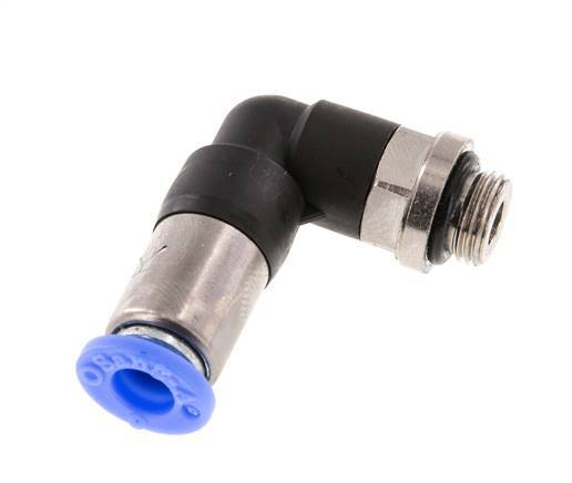 6mm & G1/8'' Zelfsluitende L-insteekkoppeling Vernikkeld messing/PBT buitendraad 0-10 bar [2 Stuks]