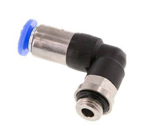 6mm & G1/8'' Zelfsluitende L-insteekkoppeling Vernikkeld messing/PBT buitendraad 0-10 bar [2 Stuks]