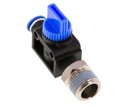 3/2-Way Shut-Off Hand Valve 6 mm - R3/8'' Plastic/Brass Tube-side venting