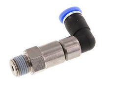 4mm & R1/8'' Elbow Quick Swivel Joint Push-In-Male Threads Nickel-Plated Brass/PBT NBR Rotatable