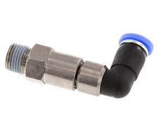 4mm & R1/8'' L-stuk Hoge Snelheid Draaidoorvoer Insteek Buitendraad Vernikkeld Messing/PBT NBR