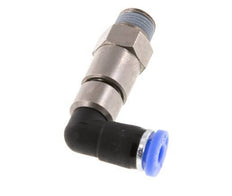4mm & R1/8'' L-stuk Hoge Snelheid Draaidoorvoer Insteek Buitendraad Vernikkeld Messing/PBT NBR