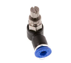 L-stuk Regelventiel 4 mm - M5 Regeling-Uit Messing/Nylon