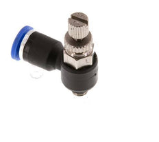 L-stuk Regelventiel 4 mm - M5 Regeling-Uit Messing/Nylon