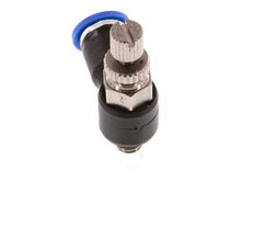 L-stuk Regelventiel 4 mm - M5 Regeling-Uit Messing/Nylon