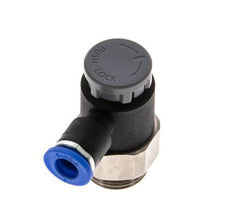 L-stuk Regelventiel 6 mm - G3/8'' Regeling-Uit Messing/Nylon Borgmoer