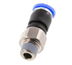 6mm & R1/8'' Draaidoorvoer Insteek Buitendraad Vernikkeld Messing/PBT NBR