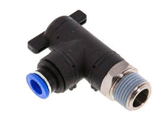 10 mm - R1/2'' Kunststof/Messing L-stuk 2-Weg Kogelkraan