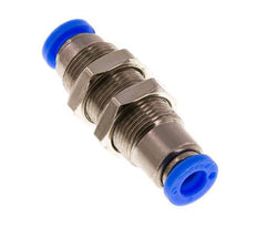 6mm Zelfsluitende Insteekkoppeling Vernikkeld Messing/PBT Schotdoorvoer 0-10 bar