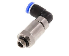 6mm & G1/8'' L-stuk Hoge Snelheid Draaidoorvoer Insteek Buitendraad Vernikkeld Messing/PBT NBR