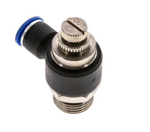 L-stuk Regelventiel 10 mm - G1/2'' Regeling-Uit Messing/Nylon