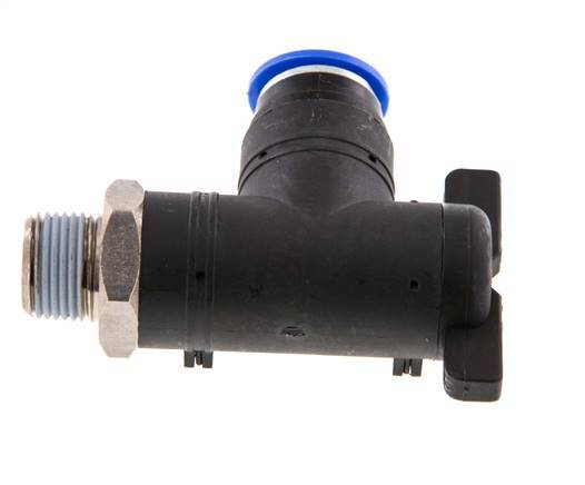 12 mm - R3/8'' Kunststof/Messing L-stuk 2-Weg Kogelkraan