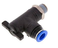 12 mm - R3/8'' Kunststof/Messing L-stuk 2-Weg Kogelkraan