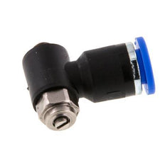 L-stuk Regelventiel 6 mm - M5 Regeling-Uit Messing/Nylon Sleufschroef