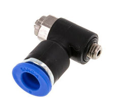 L-stuk Regelventiel 6 mm - M5 Regeling-Uit Messing/Nylon Sleufschroef