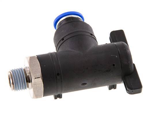 10 mm - R1/4'' Kunststof/Messing L-stuk 2-Weg Kogelkraan