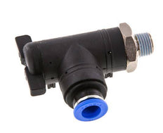 10 mm - R1/4'' Kunststof/Messing L-stuk 2-Weg Kogelkraan