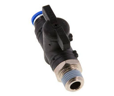 8 mm - R1/4'' Kunststof/Messing rechte 2-Weg Kogelkraan