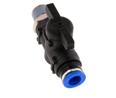 8 mm - R1/4'' Kunststof/Messing rechte 2-Weg Kogelkraan