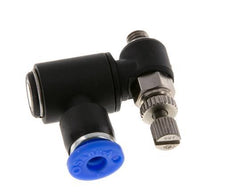 Flow Control Silencer Meter-Out Rotatable 4 mm - M5 Brass/PA 66