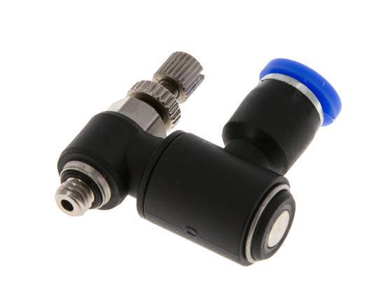 Draaibaar Regelventiel 4 mm - M5 Regeling-Uit Messing/Nylon