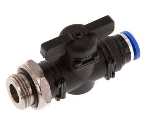 2-Way Straight Ball Valve 8 mm - G3/8'' Plastic/Brass