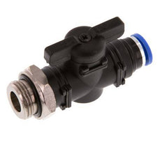 2-Way Straight Ball Valve 8 mm - G3/8'' Plastic/Brass