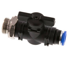 8 mm - G3/8'' Kunststof/Messing rechte 2-Weg Kogelkraan