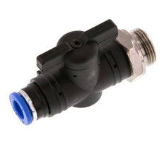 8 mm - G3/8'' Kunststof/Messing rechte 2-Weg Kogelkraan