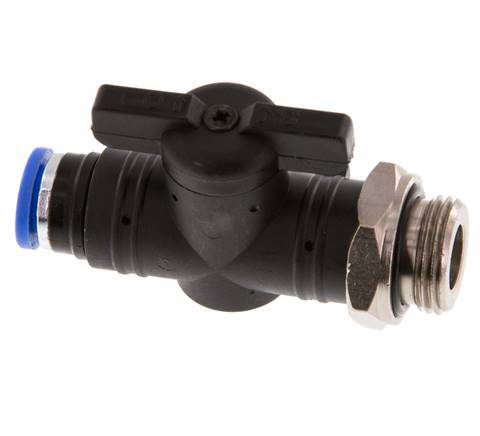 2-Way Straight Ball Valve 8 mm - G3/8'' Plastic/Brass
