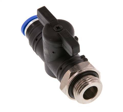 8 mm - G3/8'' Kunststof/Messing rechte 2-Weg Kogelkraan