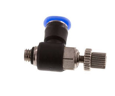 Flow Control Silencer Meter-Out Elbow 4 mm - M5 Brass/PBT