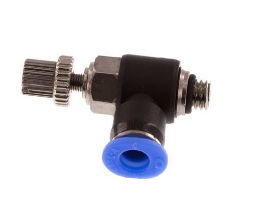 L-stuk Regelventiel 4 mm - M5 Regeling-Uit Messing/PBT