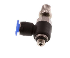 L-stuk Regelventiel 4 mm - M5 Regeling-Uit Messing/PBT