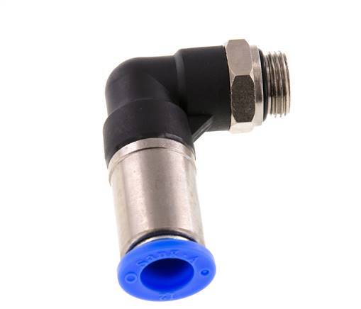 12mm & G3/8'' Zelfsluitende L-insteekkoppeling Vernikkeld messing/PBT buitendraad 0-10 bar