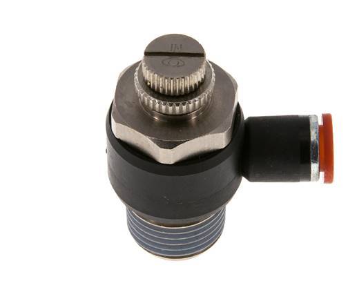 L-stuk Regelventiel 8 mm - R1/2'' Regeling-in Messing/Nylon
