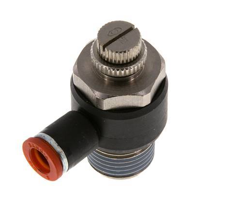 L-stuk Regelventiel 8 mm - R1/2'' Regeling-in Messing/Nylon
