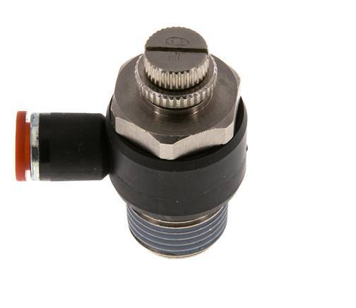L-stuk Regelventiel 8 mm - R1/2'' Regeling-in Messing/Nylon