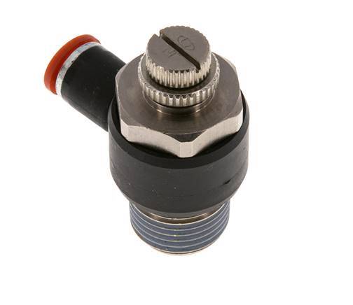 L-stuk Regelventiel 8 mm - R1/2'' Regeling-in Messing/Nylon