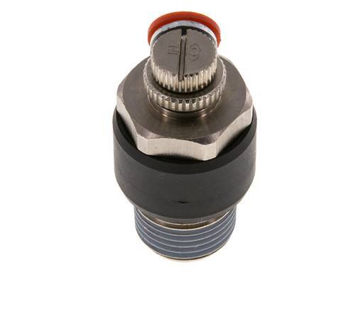 L-stuk Regelventiel 8 mm - R1/2'' Regeling-in Messing/Nylon