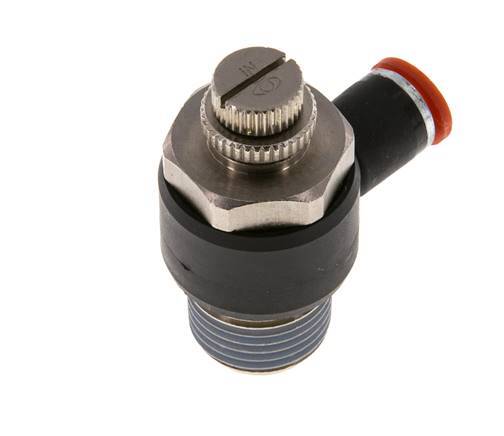 L-stuk Regelventiel 8 mm - R1/2'' Regeling-in Messing/Nylon