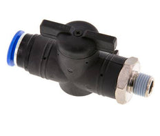 12 mm - R1/4'' Kunststof/Messing rechte 2-Weg Kogelkraan