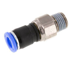8mm & R1/4'' Swivel Joint Push-In-Male Threads Nickel-Plated Brass/PBT NBR Rotatable