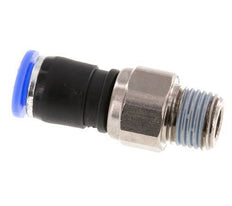 8mm & R1/4'' Draaidoorvoer Insteek Buitendraad Vernikkeld Messing/PBT NBR
