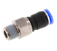 8mm & R1/4'' Draaidoorvoer Insteek Buitendraad Vernikkeld Messing/PBT NBR