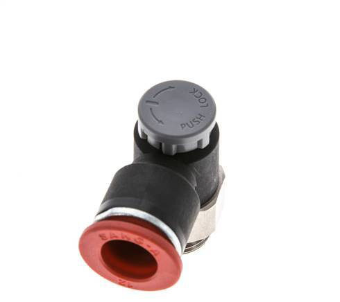 L-stuk Regelventiel 12 mm - G3/8'' Regeling-in Messing/Nylon Borgmoer