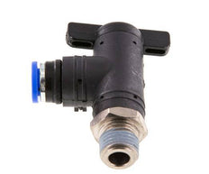 8 mm - R1/4'' Kunststof/Messing L-stuk 2-Weg Kogelkraan